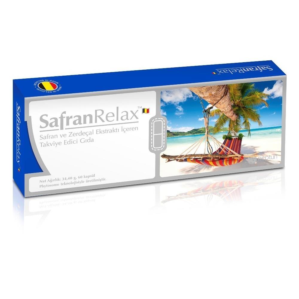 Neptun SafranRelax Dietary Supplement - 60 Vegan Capsules for Relaxation & Mental Well-being