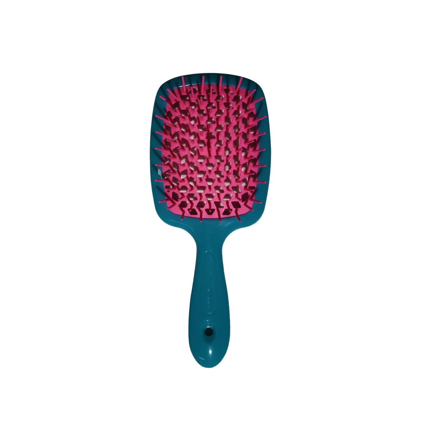 Janeke Superbrush Detangling Hairbrush in Turquoise & Pink