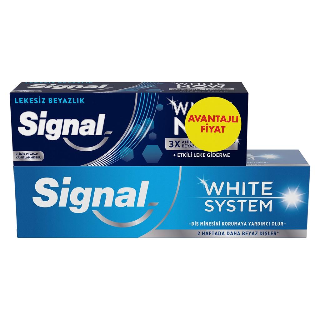 Signal White System & White Now Whitening Toothpaste Set