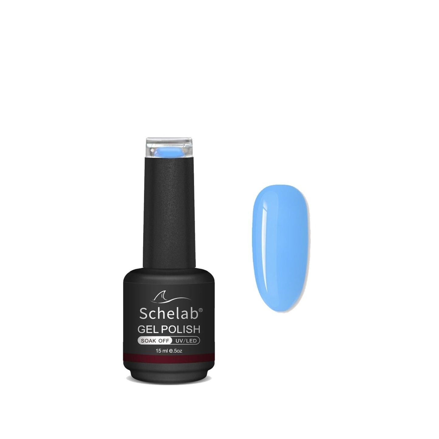 Schelab 3-Step Long-Lasting Gel Nail Polish - Vivid Blue 011, 15ml - Durable & Vibrant Color