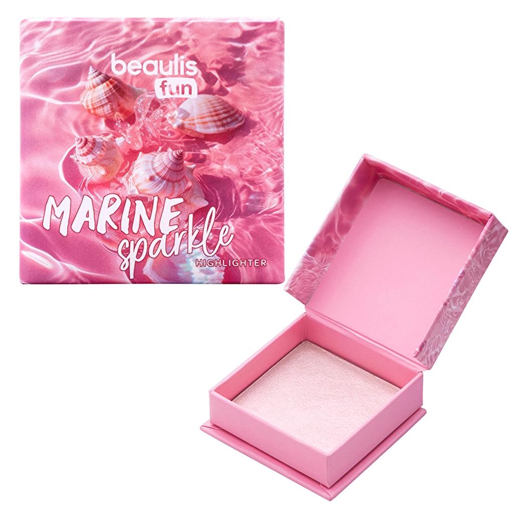 Beaulis Fun Marine Sparkle Powder Highlighter in Rose Radiance