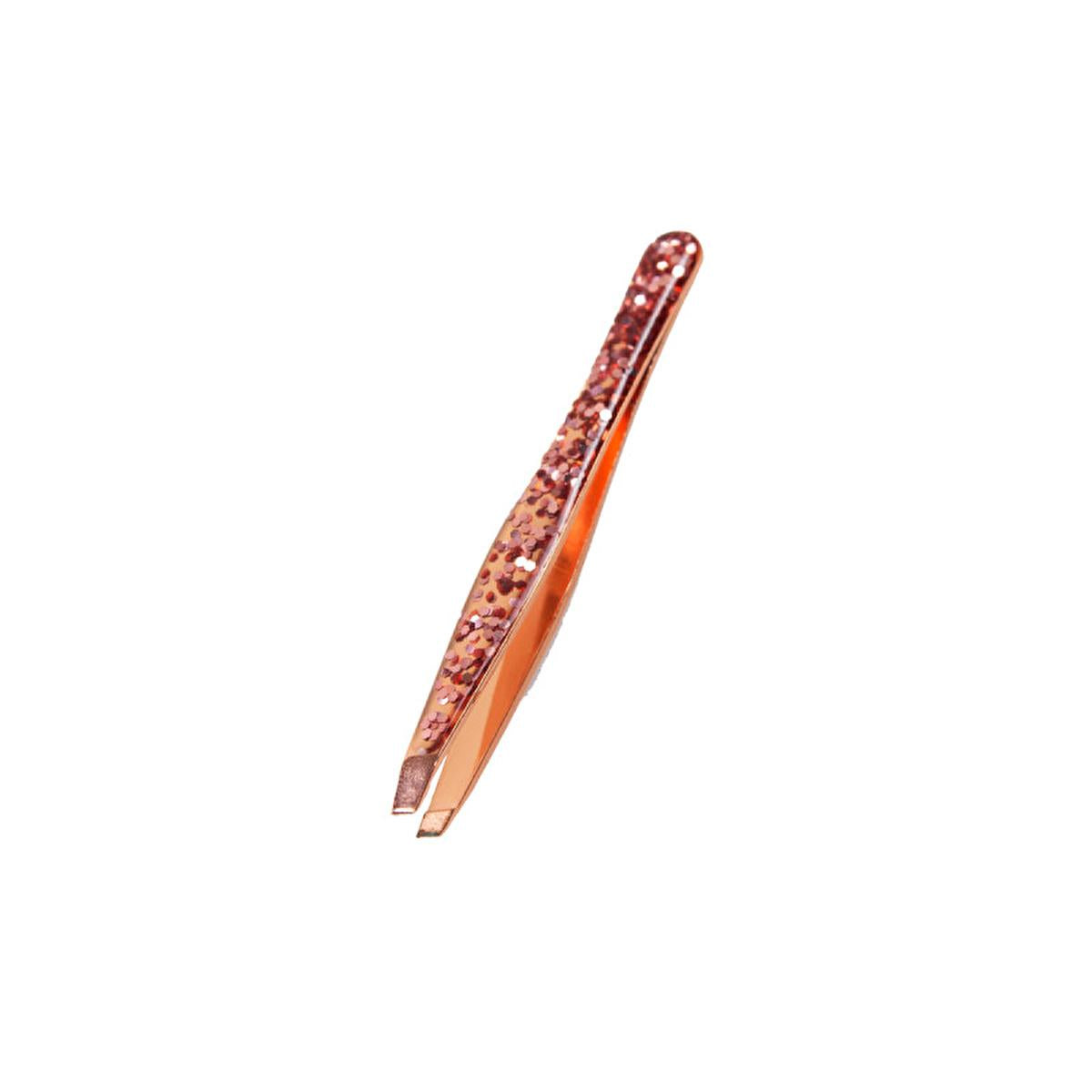 Nascita Precision Eyelash Tweezers - Angled Tip for Perfect Eyebrow Shaping & Hair Removal - Durable & Portable