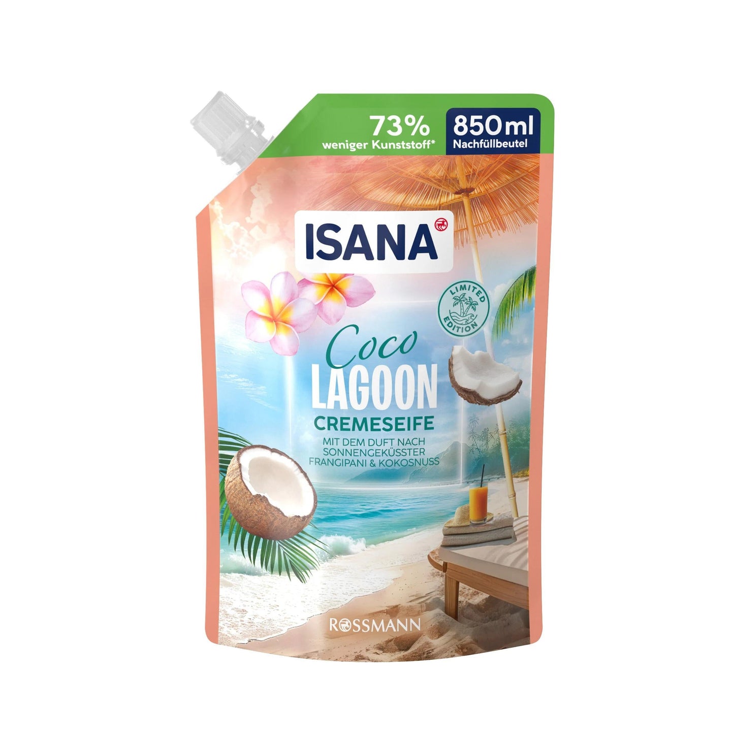 Isana Coconut Hydrating Liquid Hand Soap Refill 850 ml