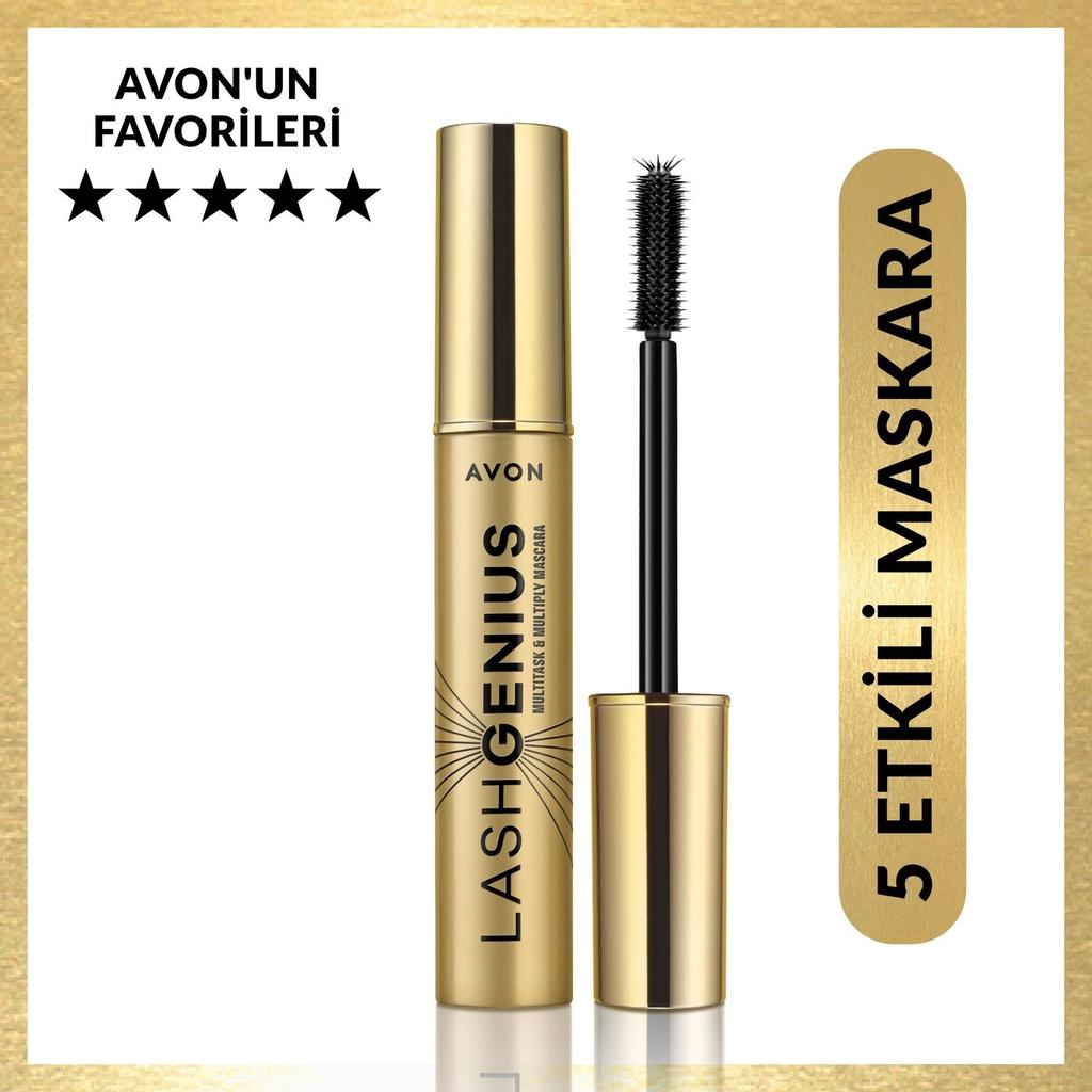 Avon Lash Genius Mascara for 5-in-1 Lash Benefits Blackest Black 10ml