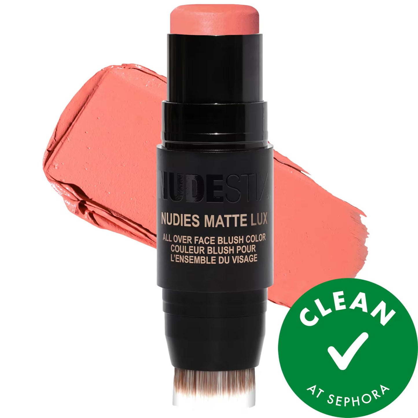 Nudies Cream Blush Stick - Natural Makeup, Vegan & Hypoallergenic Multi-Tasking Blush for Cheeks, Eyes & Lips
