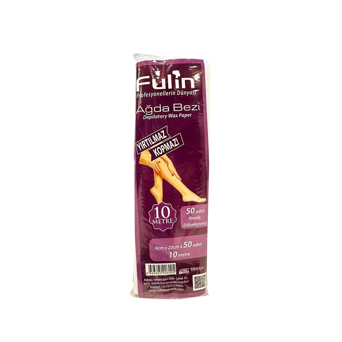 Fulin Pre-Cut Wax Strips for Easy Hair Removal - 50 Count