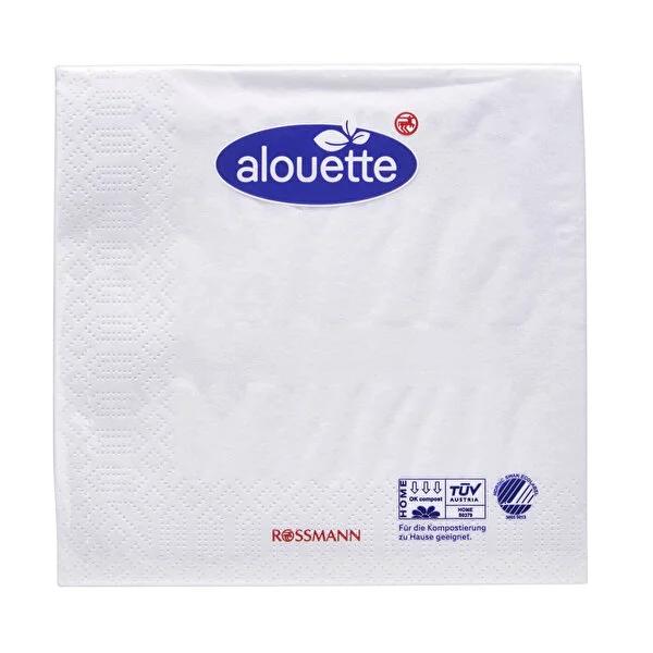 Alouette White Paper Napkins, 20-Pack - Disposable Dinner Napkins for Household & Events