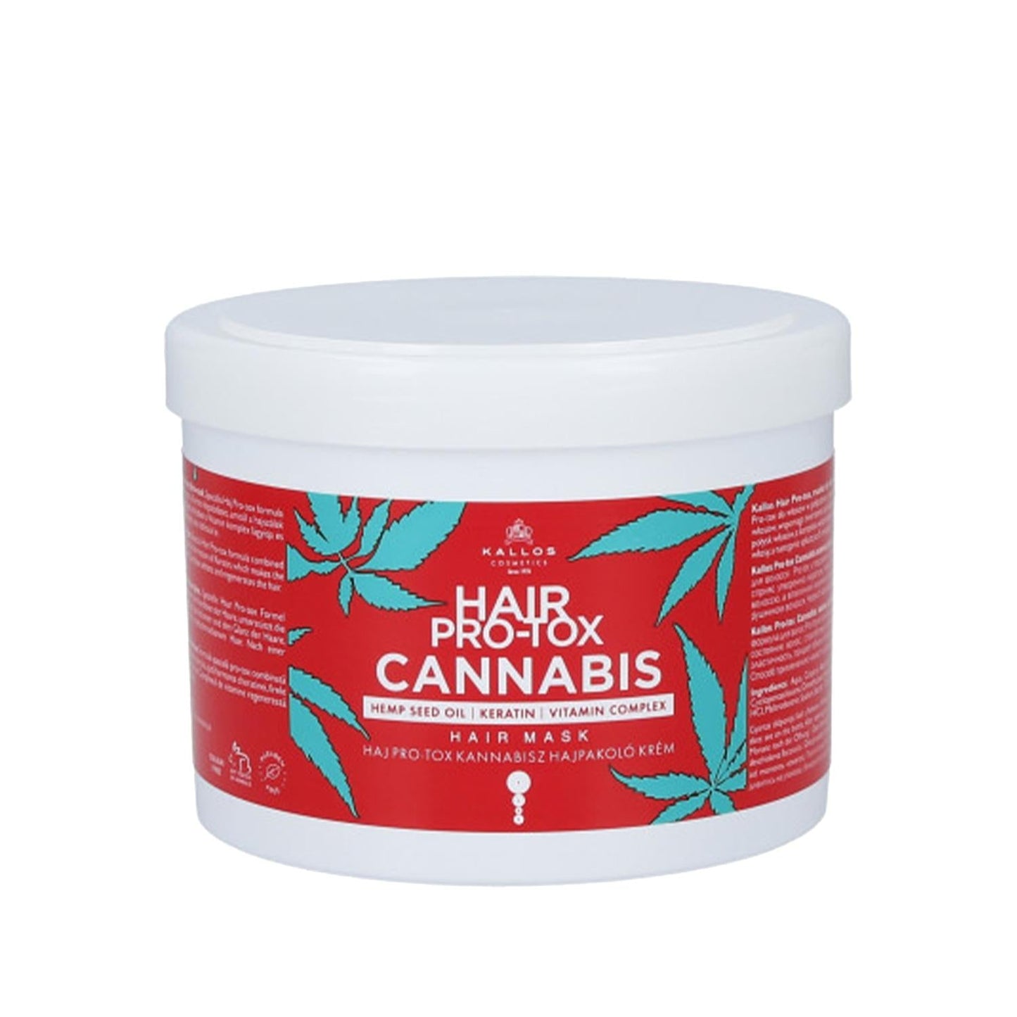 Kallos Cosmetics Cannabis Hair Mask 500ml - Nourishing and Repairing Hair Care Product