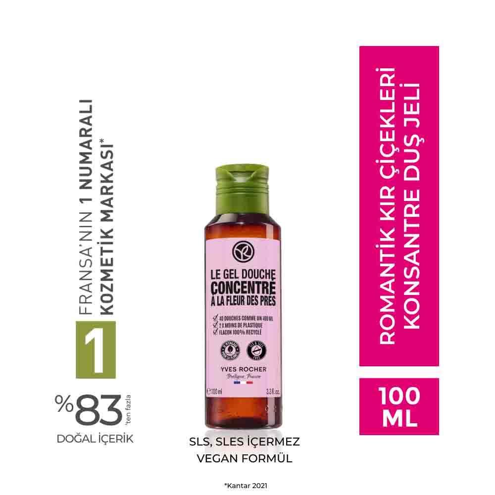 Concentrated Shower Gel - Romantic Wildflowers Scent - Eco-Friendly, 3.38 fl oz
