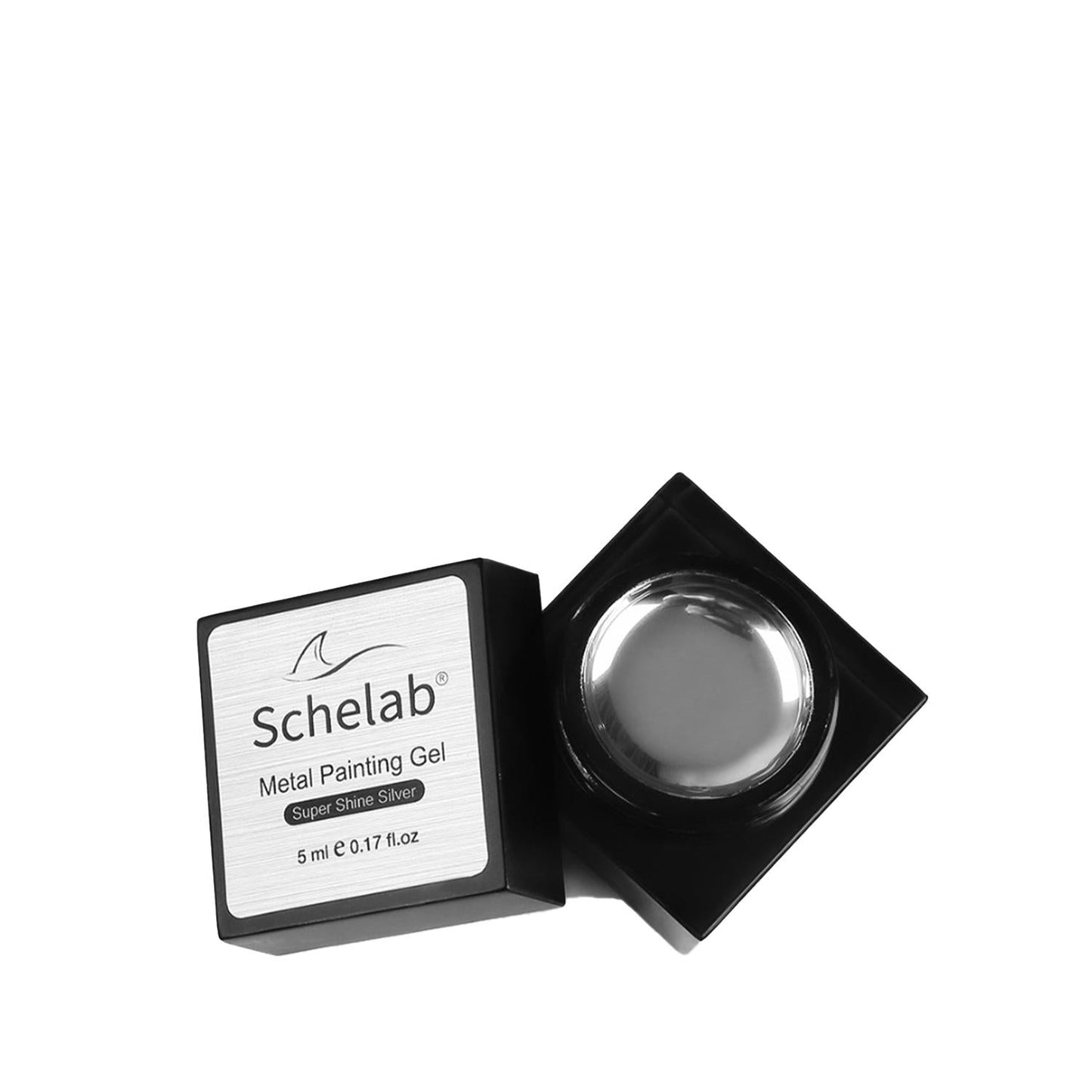 Schelab Nail Art Gel - Silver Metal Painting Gel for Detailed Nail Designs (5 ml)