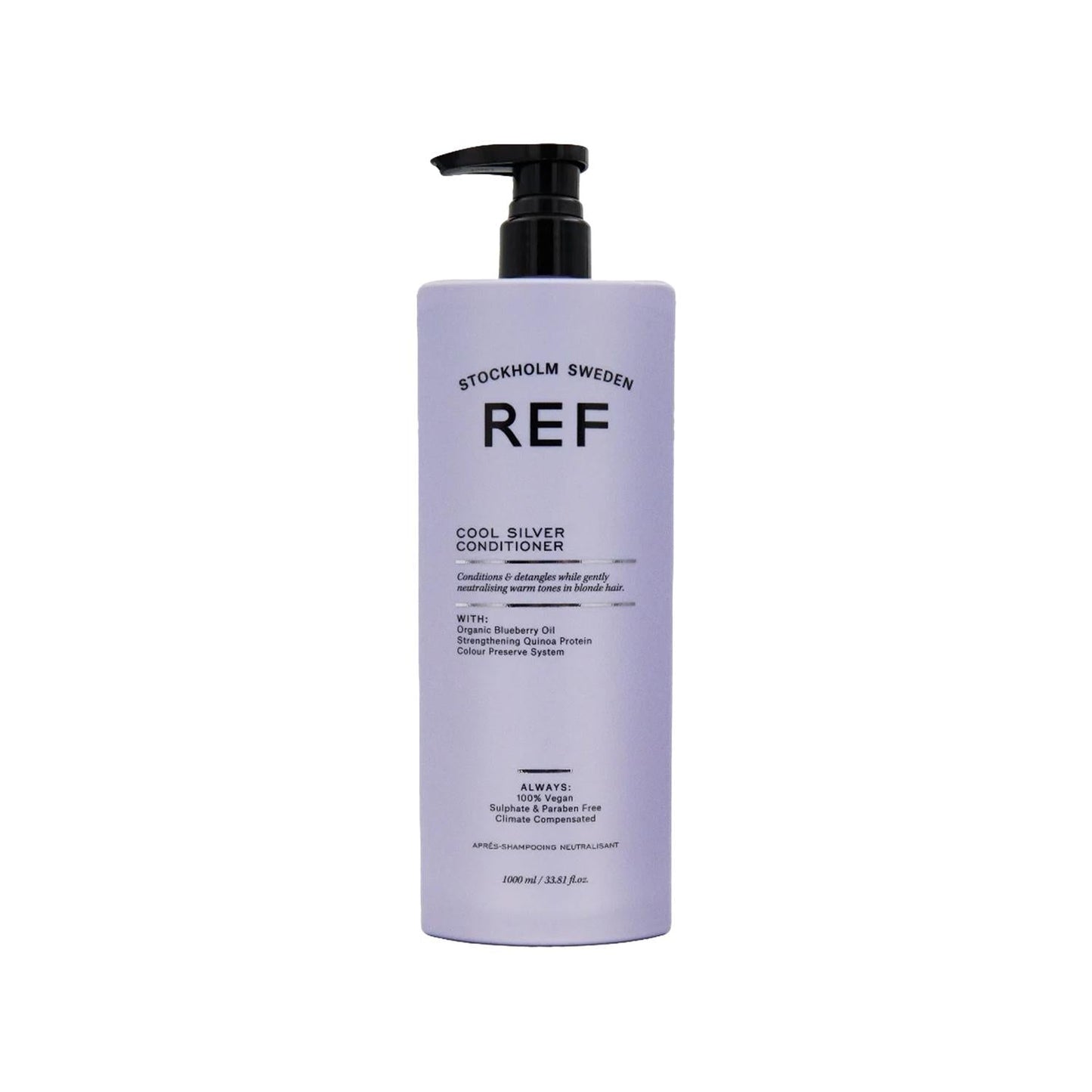 REF Cool Silver Hair Care Cream for Blonde & Silver Hair, 1000ml - Enhances Color & Quality