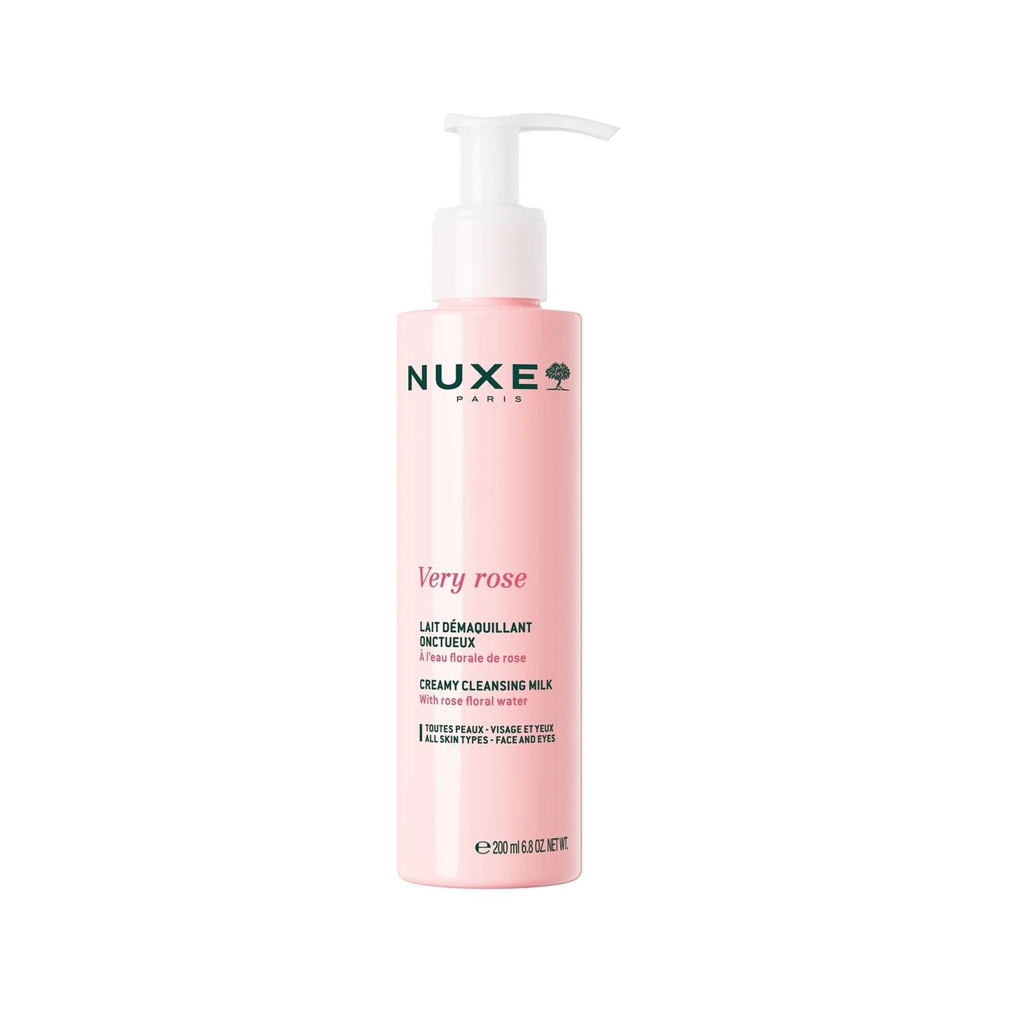 Nuxe Very Rose Face Cleansing Milk - Gentle Skincare for Sensitive Skin, 200ml