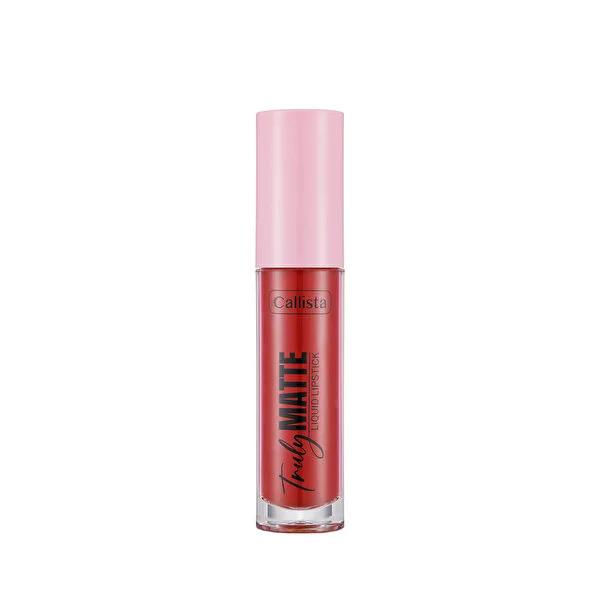 Callista Truly Matte Liquid Lipstick - Long-Lasting, Moisturizing Matte Finish, Cherry Pop