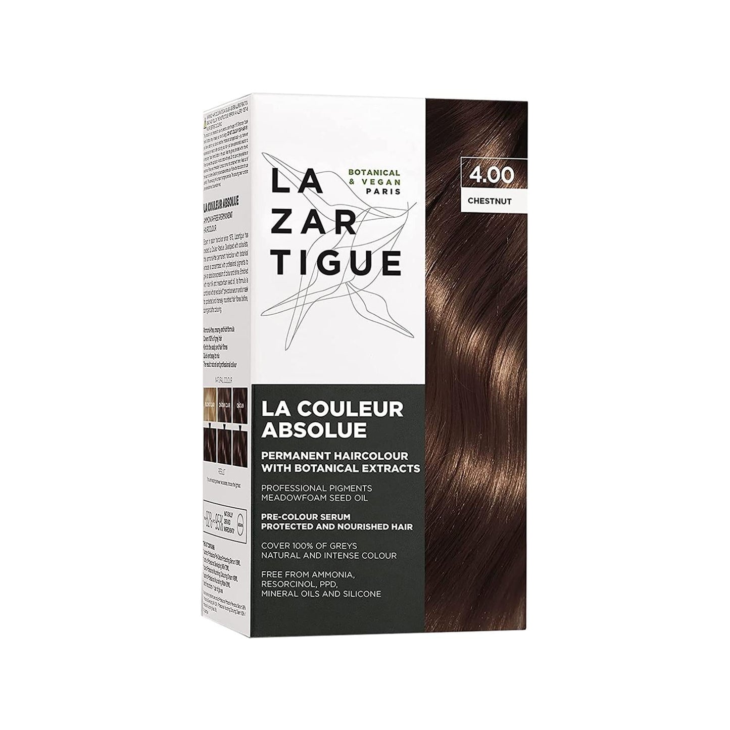 Lazartigue Absolue Colour Hair Dye 4.00 Chocolate Chestnut - At-Home Hair Coloring Solution