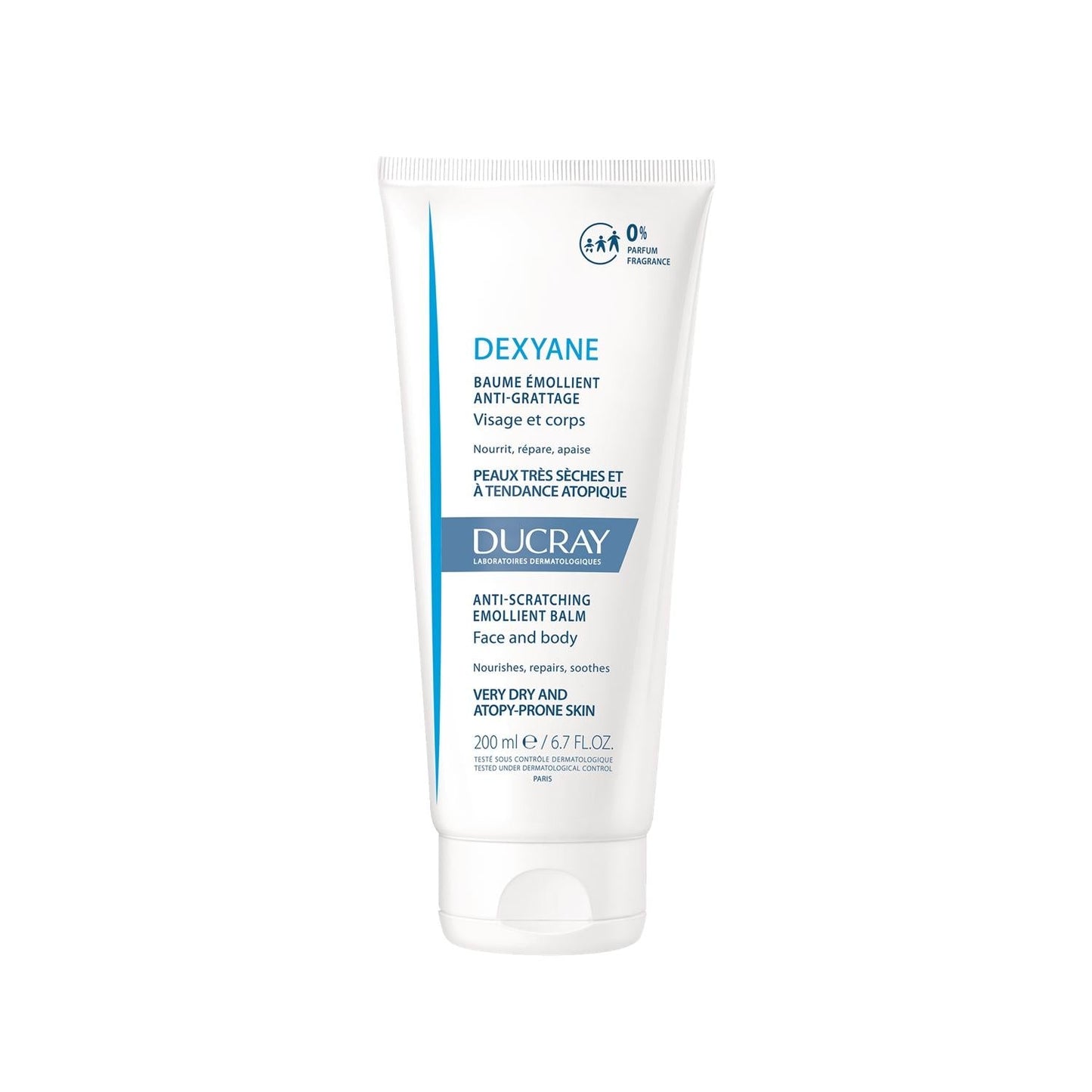 Ducray Dexyane Moisturizing Balm - Hydrating Skincare for Dry Skin Relief, 200ml