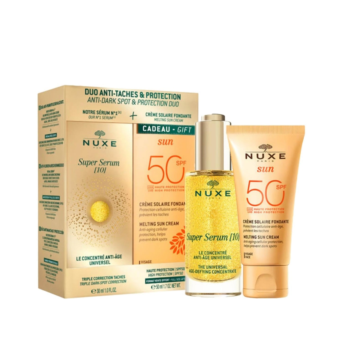 Nuxe Premium Skincare Set - Super Serum & Sun Melting Sun Cream SPF50