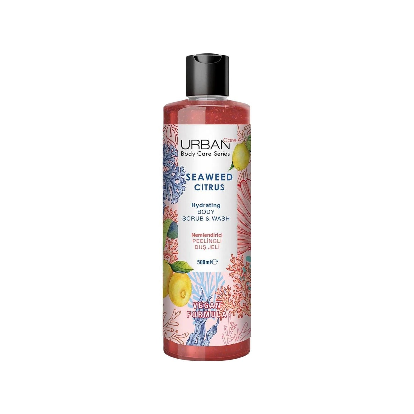 URBAN Care Body Wash Gel - Moisturizing & Exfoliating Seaweed Citrus Body Care for Soft, Smooth Skin