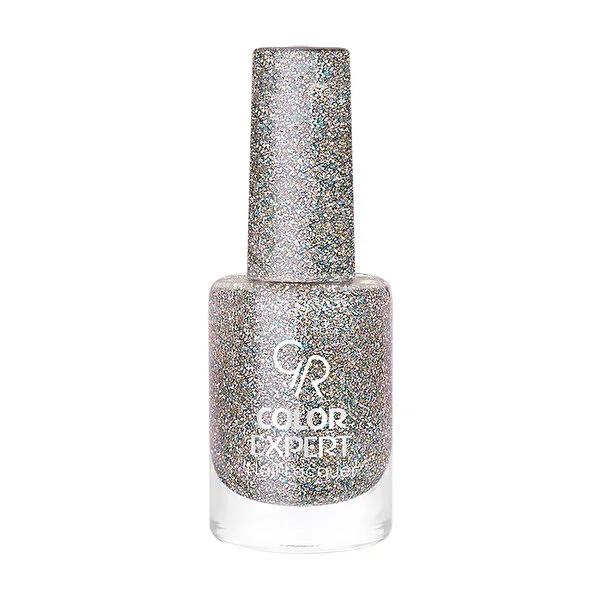 Golden Rose Color Expert Fall & Winter Glitter 401 Nail Polish - Easy Application, Single Coat, Trendy Glitter Finish