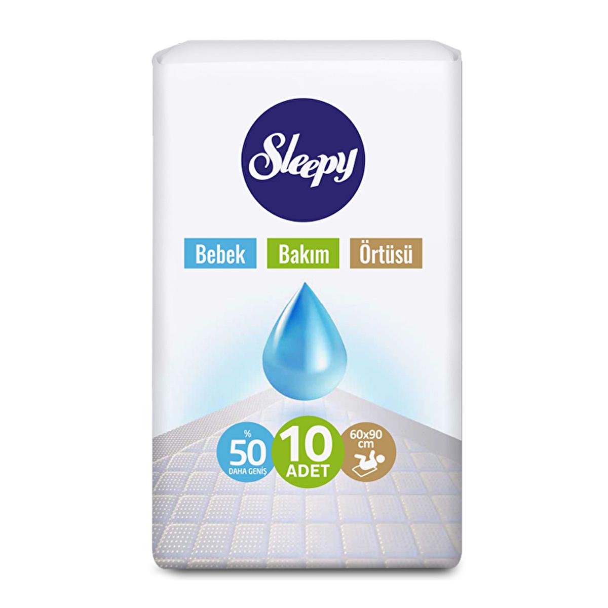 Sleepy Baby Care Mattress Protector - Liquid-Impermeable, Large Size (23.62 x 35.43 inches) - Pack of 10