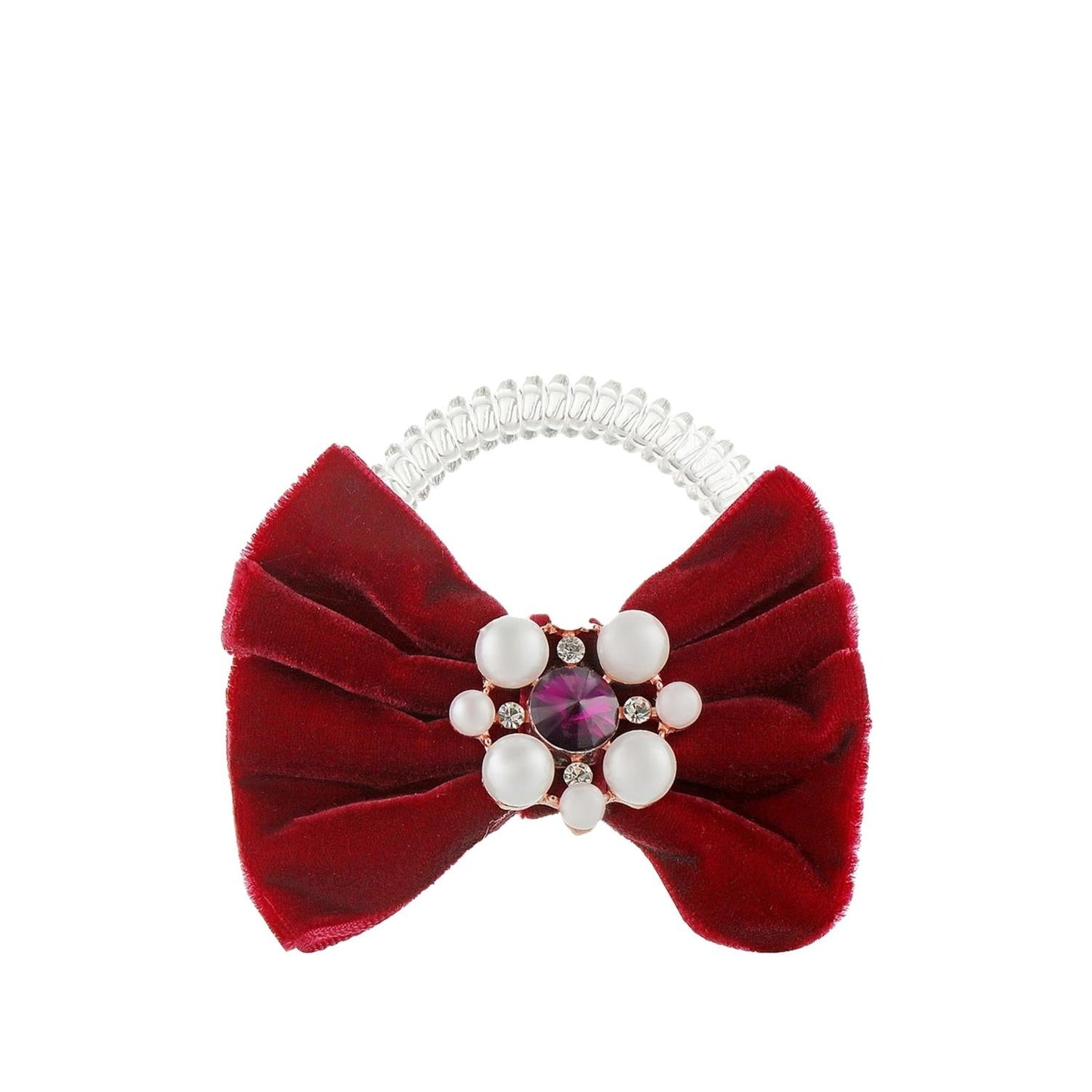 Invisibobble Bowtique British Royal Kadife Fiyonk Velvet Bow Hair Clip - Luxurious Hair Accessory for Fashion-Conscious Individuals