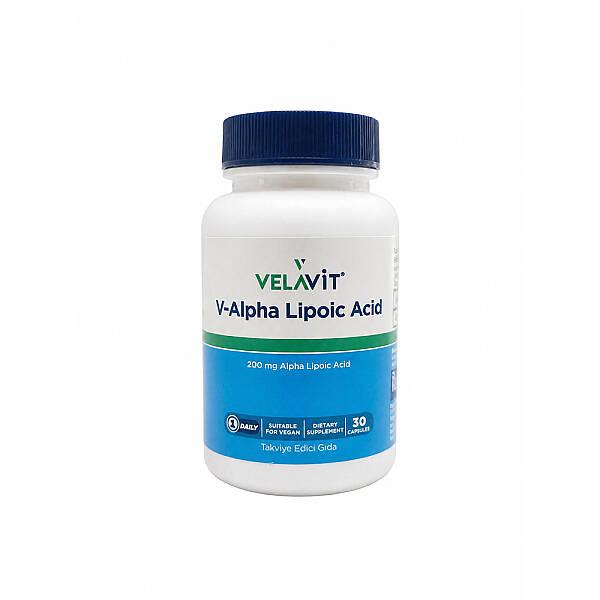 Velavit V-Alpha Lipoic Acid Dietary Supplement 30 Capsules