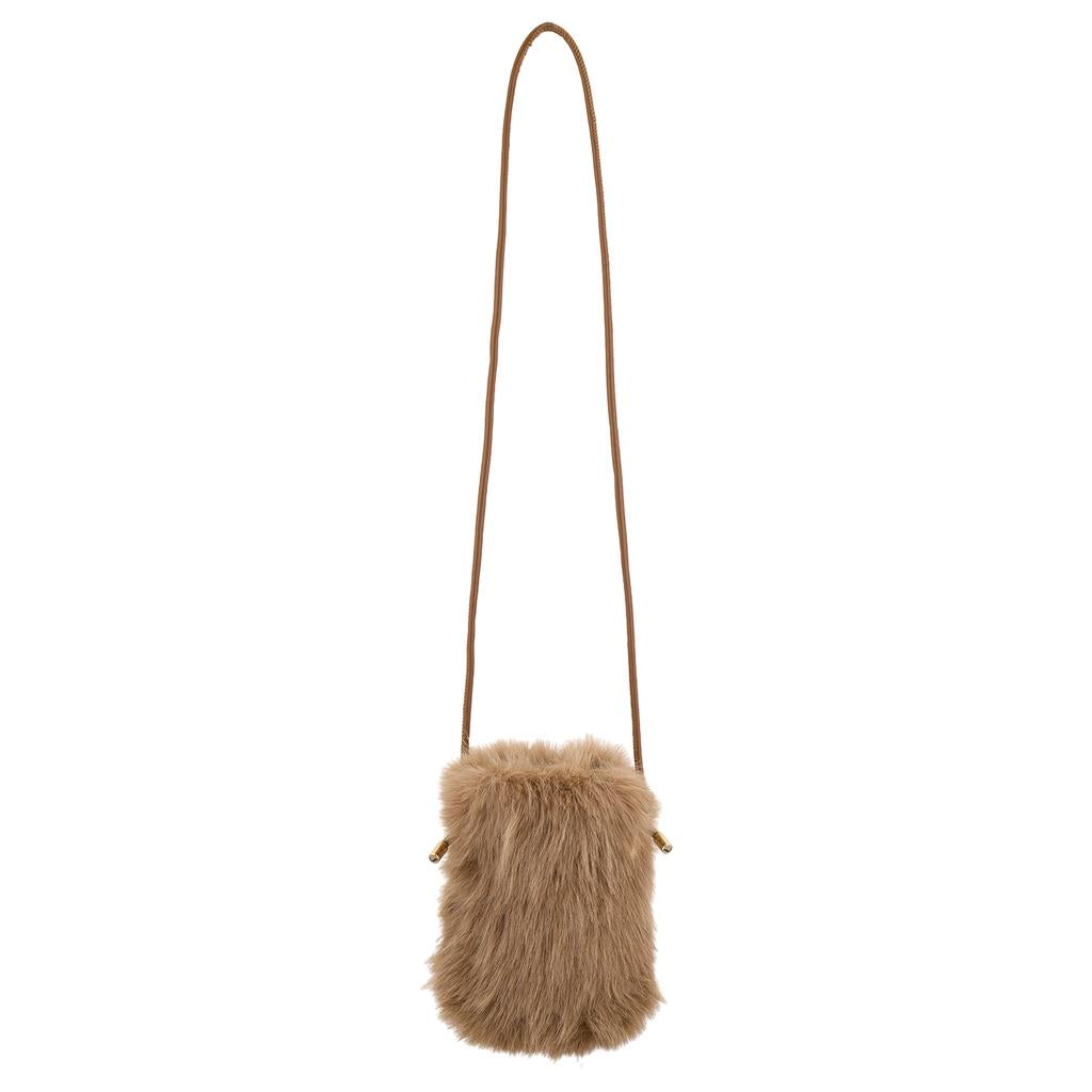 Eklips Plush Phone Bag Soft Protective Pouch in Camel