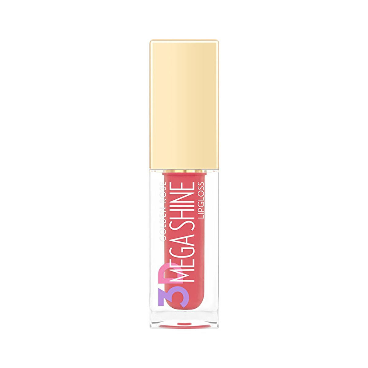 Golden Rose 3D Mega Shine Lip Gloss - Moisturizing, Shiny, and Nourishing Lip Care with Jojoba Oil