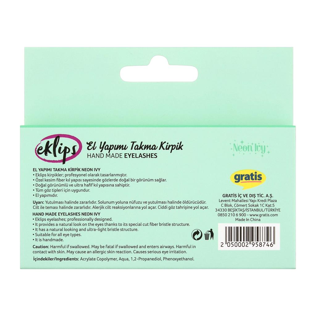 Eklips Neon Ivy False Eyelashes for Bold Volume 1 Pair