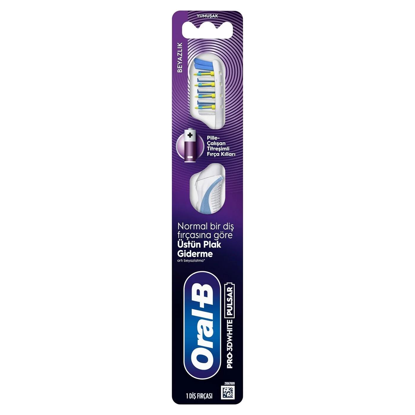 Oral-B Pro 3D White Pulsar Battery Toothbrush Medium 1 Count