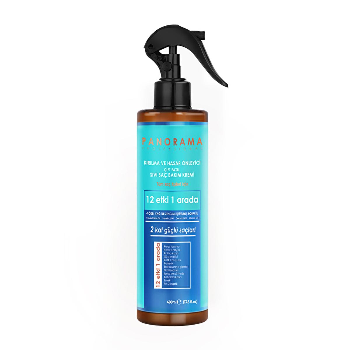 Panorama Professional Damage Prevention Double-Phase Hair Care Cream 13.53 fl oz - Nourishing Hair Serum for Damaged Hair