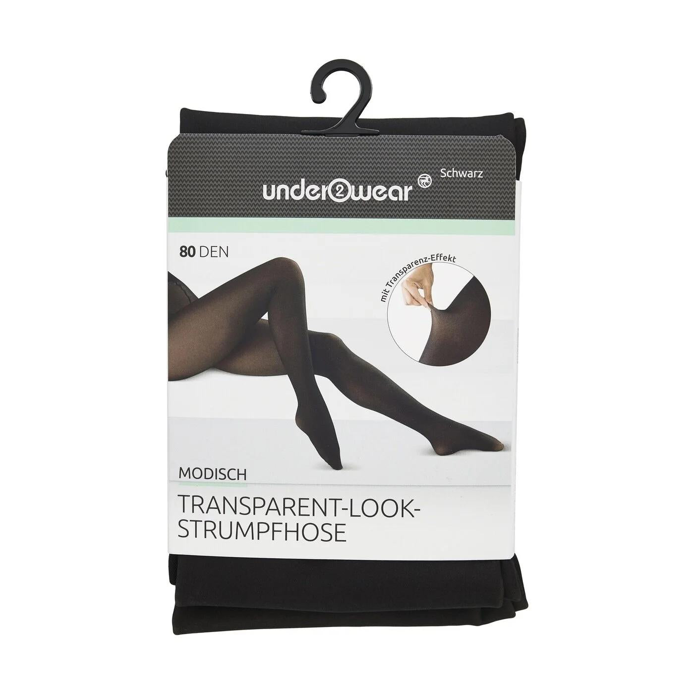 Underwear 80 Denier Sheer Look Tights in Black - Size S