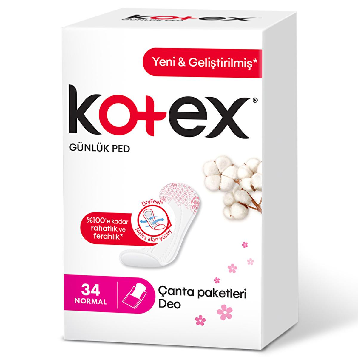 Kotex Daily Panty Liners Normal 34 Count - Soft, Absorbent, and Hygienic Feminine Hygiene Products for Women