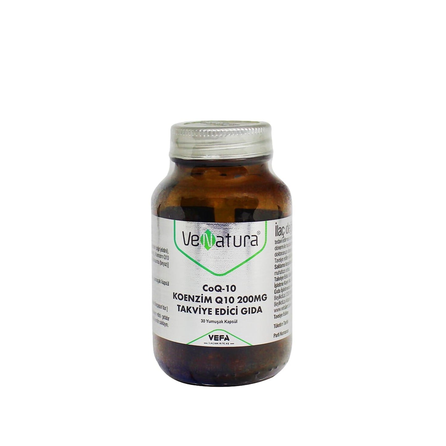 VeNatura CoQ-10 200mg Dietary Supplement - Antioxidant Support, 30 Capsules