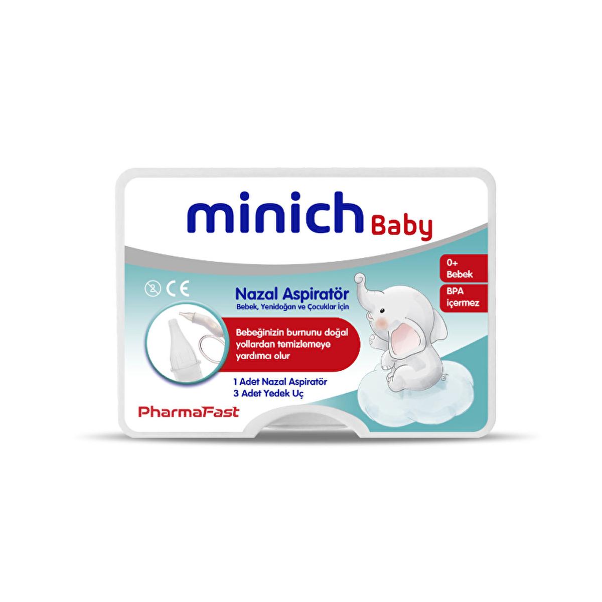 Minich Baby Nasal Aspirator: Gentle Nasal Congestion Relief for Infants, Safe Baby Nose Cleaner & Nasal Secretion Removal