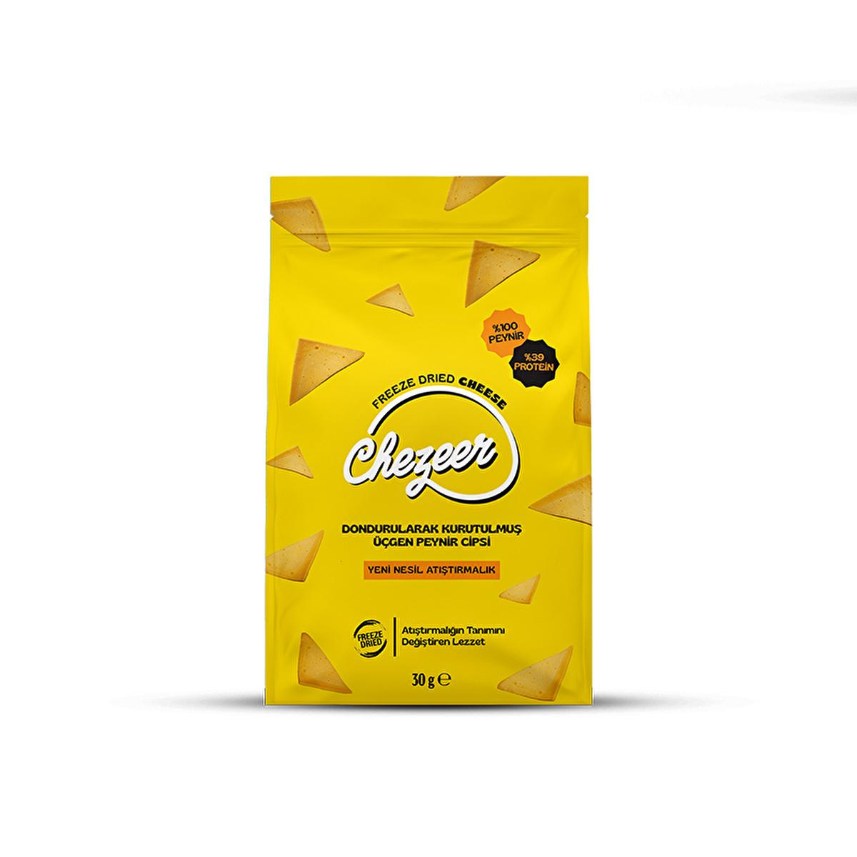 Chezeer Cheese Crisps: High Protein, Freeze-Dried Triangle Cheese Chips Ð Healthy & Delicious 30g Snack