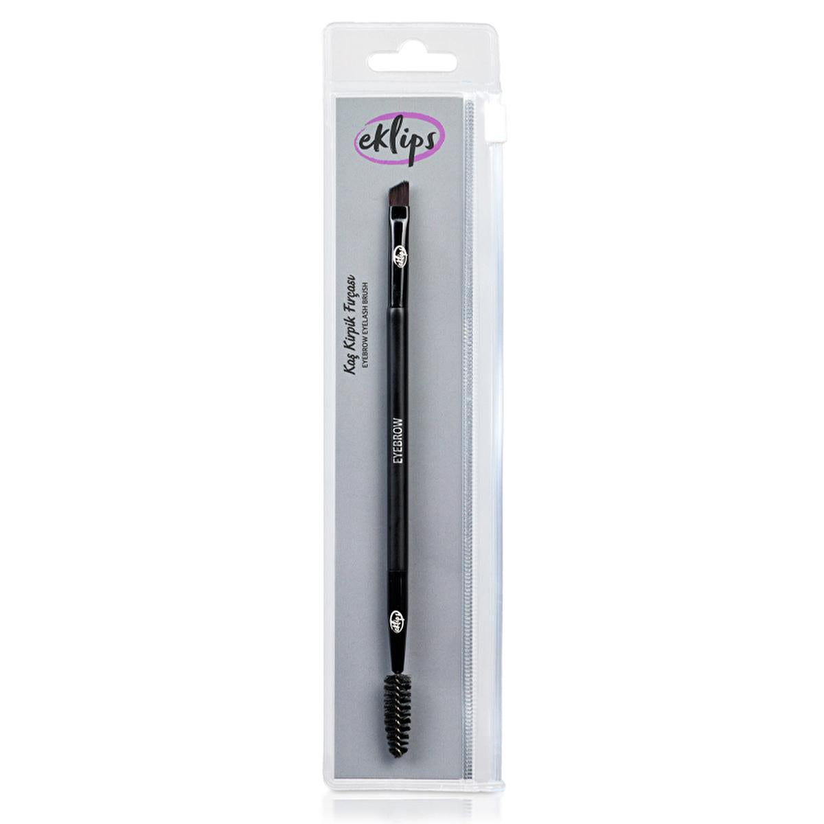 Eklips Dual-Ended Eyelash and Eyebrow Brush - Precise Makeup Tool for Grooming and Shaping