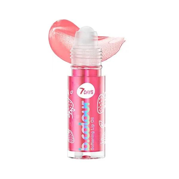 7Days B.Colour Vegan Lip Care - Moisturizing Strawberry Lip Oil for Dry Lips