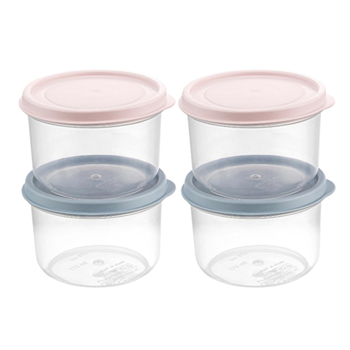 Bee Home Storage Container Set - 4 Piece, Dishwasher Safe, Polypropylene Containers for Breast Milk and Baby Food Storage