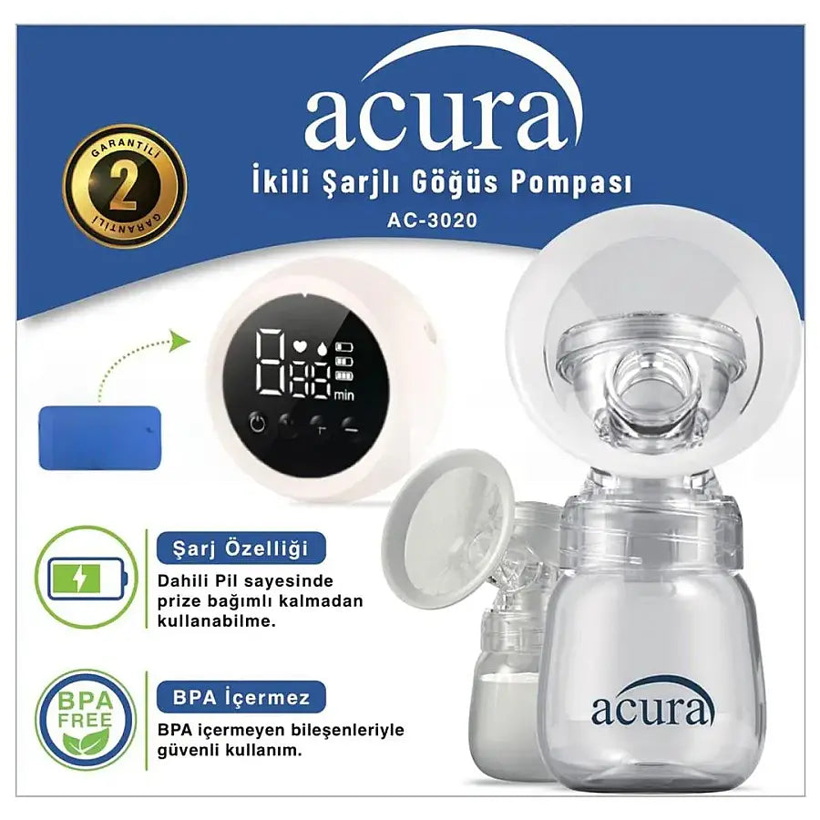 Acura AC-3020J Double Electric Breast Pump with USB Charge