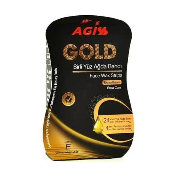 Agiss Gold Facial Wax Strips for Smooth Skin 28-Pack