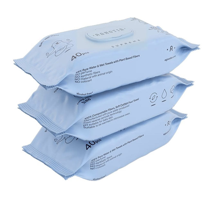 Agnotis Supreme 99% Pure Water Baby Wet Wipes 2-Pack