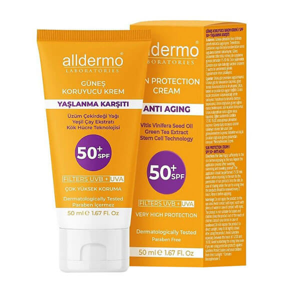 Alldermo SPF 50+ Anti-Aging Sunscreen Cream for Youthful Glow 50ml