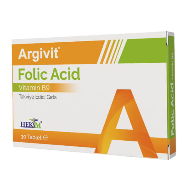Argivit Folic Acid Vitamin B9 Dietary Supplement 30 Tablets