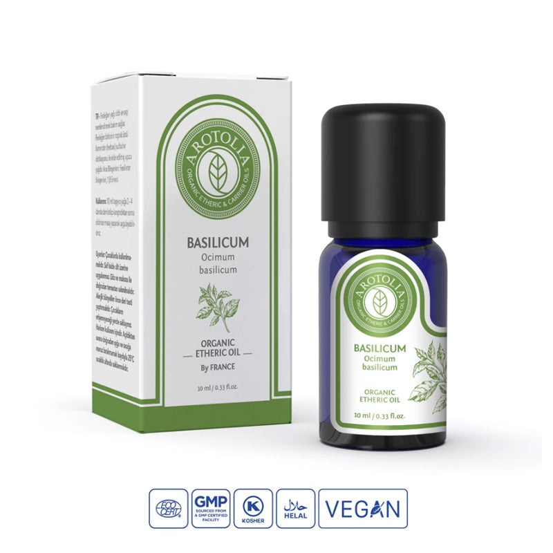 Arotolia Basil Essential Oil for Aromatherapy 10 ml
