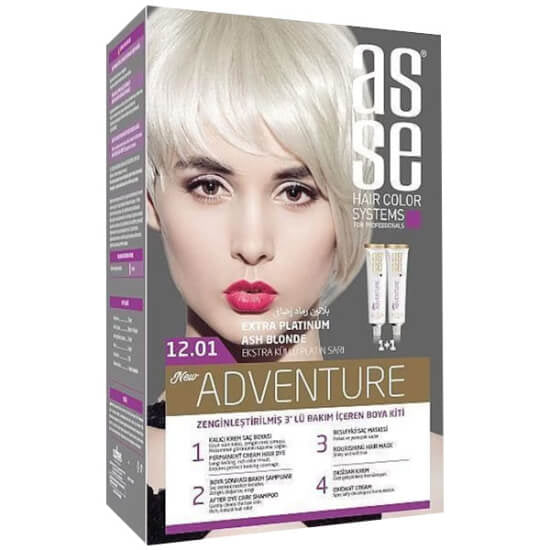 Asse Hair Color System Extra Ash Platinum Blonde No:12.01