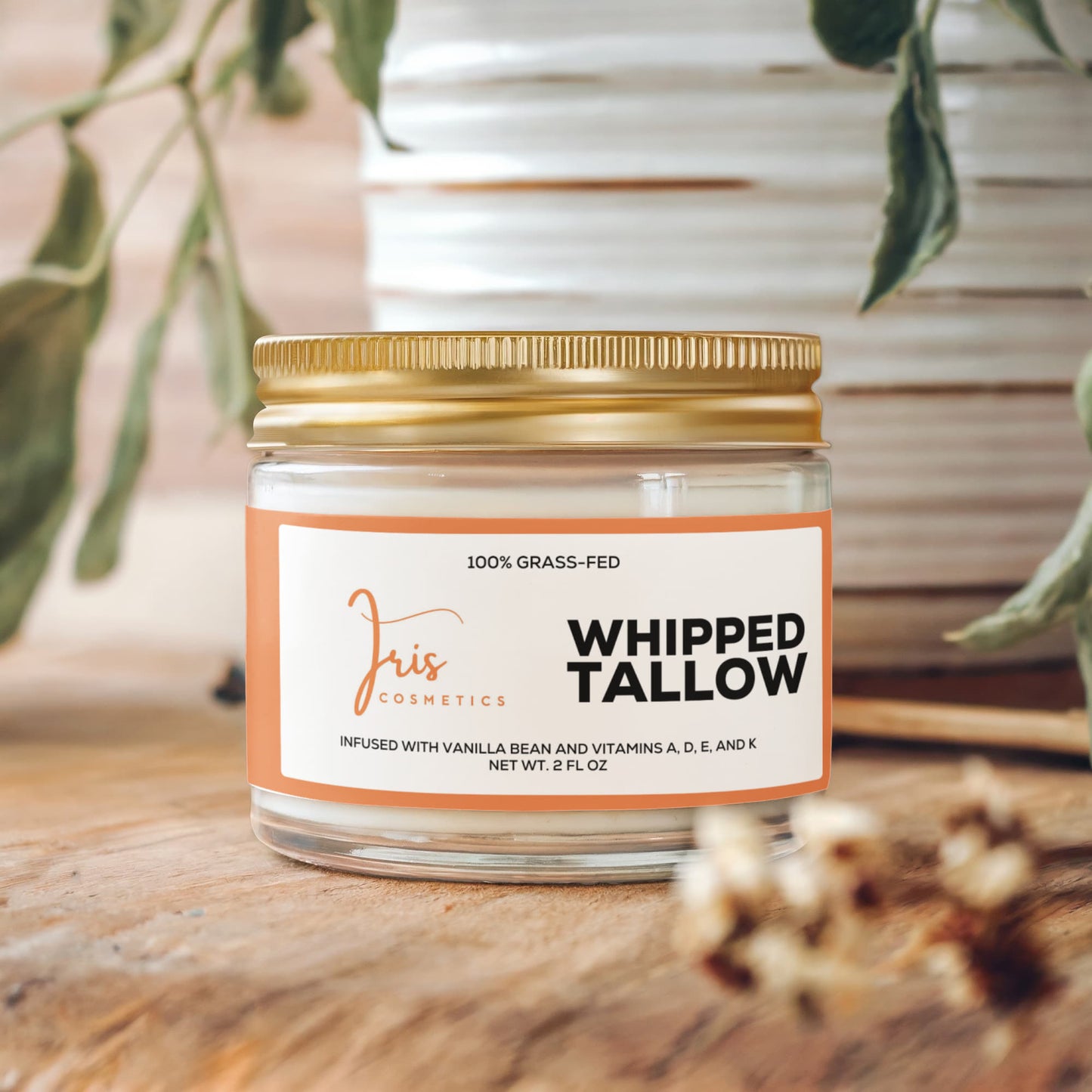 Iris Cosmetics Whipped Grass-Fed Tallow Balm with Vanilla Bean