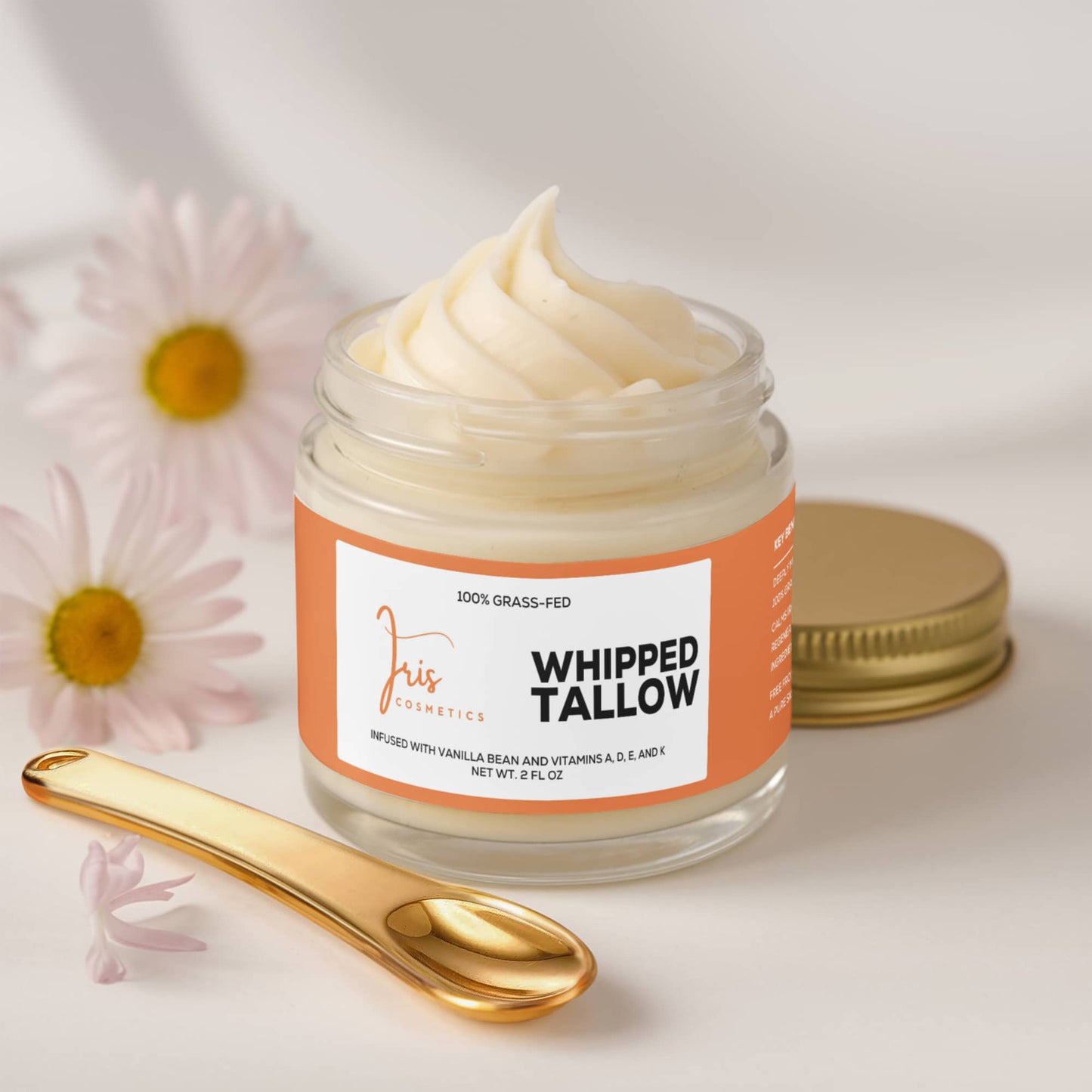 Iris Cosmetics Whipped Grass-Fed Tallow Balm with Vanilla Bean