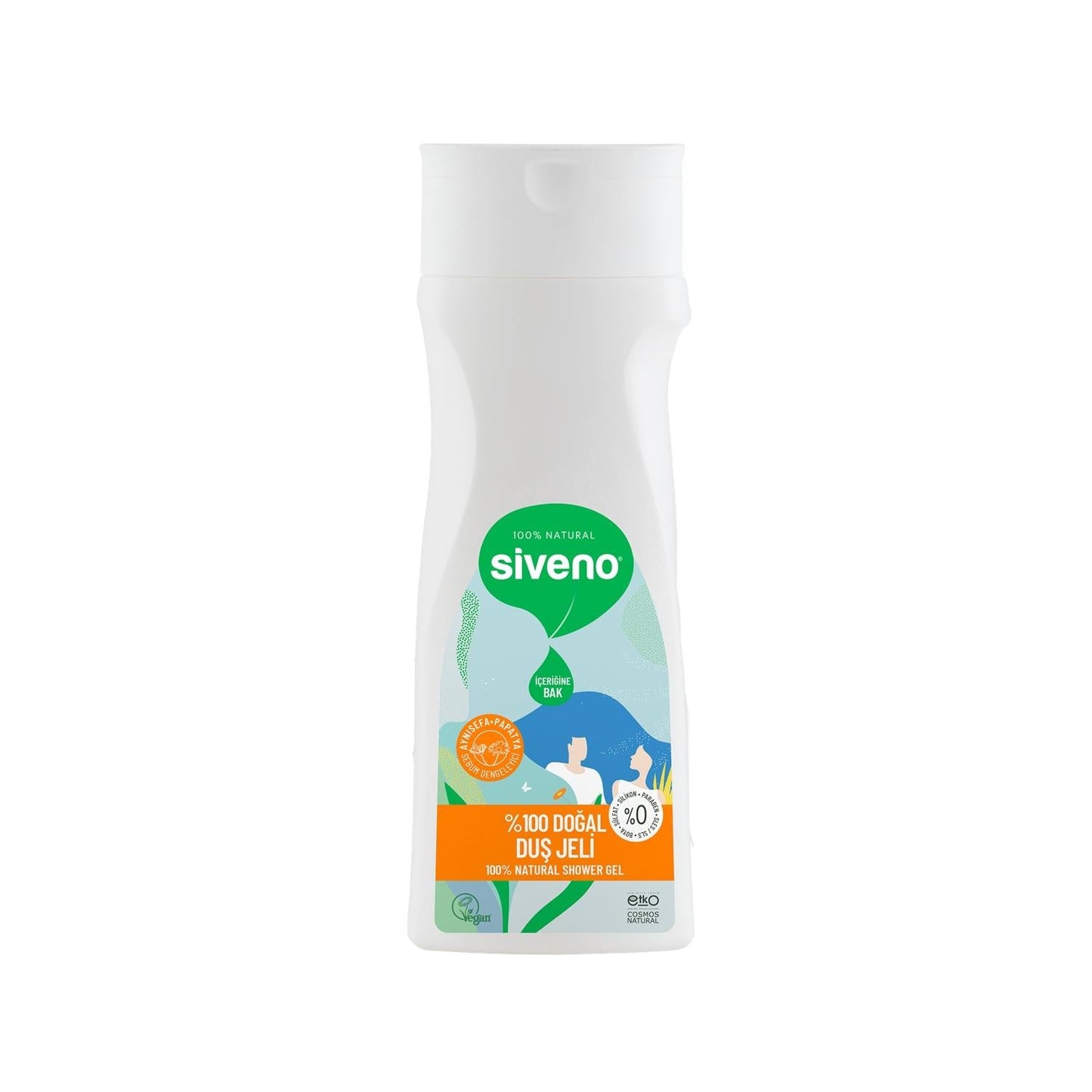 Siveno Natural Shower Gel 300ml - Gentle, Chemical-Free Body Wash for Sensitive Skin