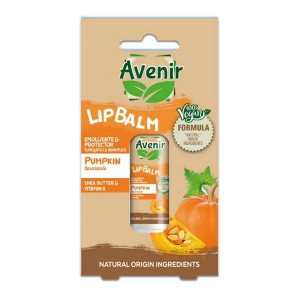 Avenir Vegan Pumpkin Lip Balm Nourishing Daily Care 5.2g