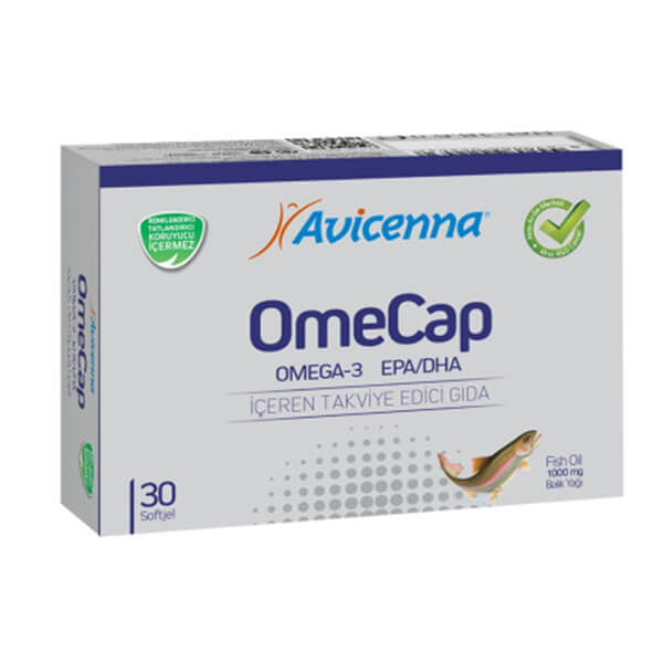 Avicenna Omecap Omega-3 Dietary Supplement - 30 Capsules